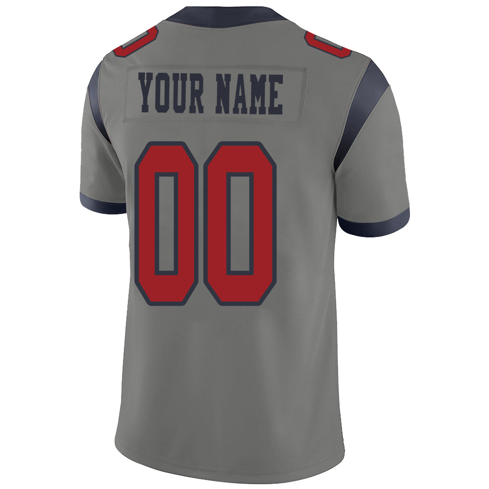 Custom grey football jersey back view | GameDay Jerseys