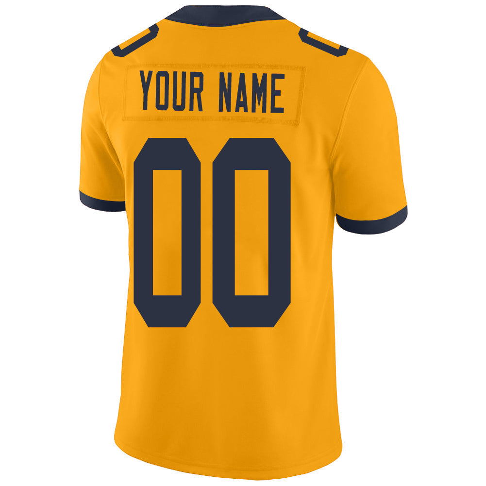 Custom gold football jersey back view | GameDay Jerseys