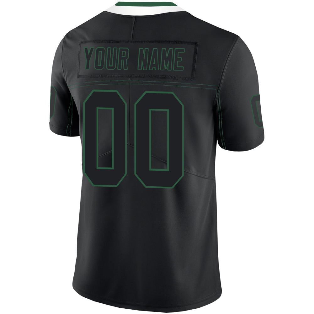 Custom black football jersey back view | GameDay Jerseys