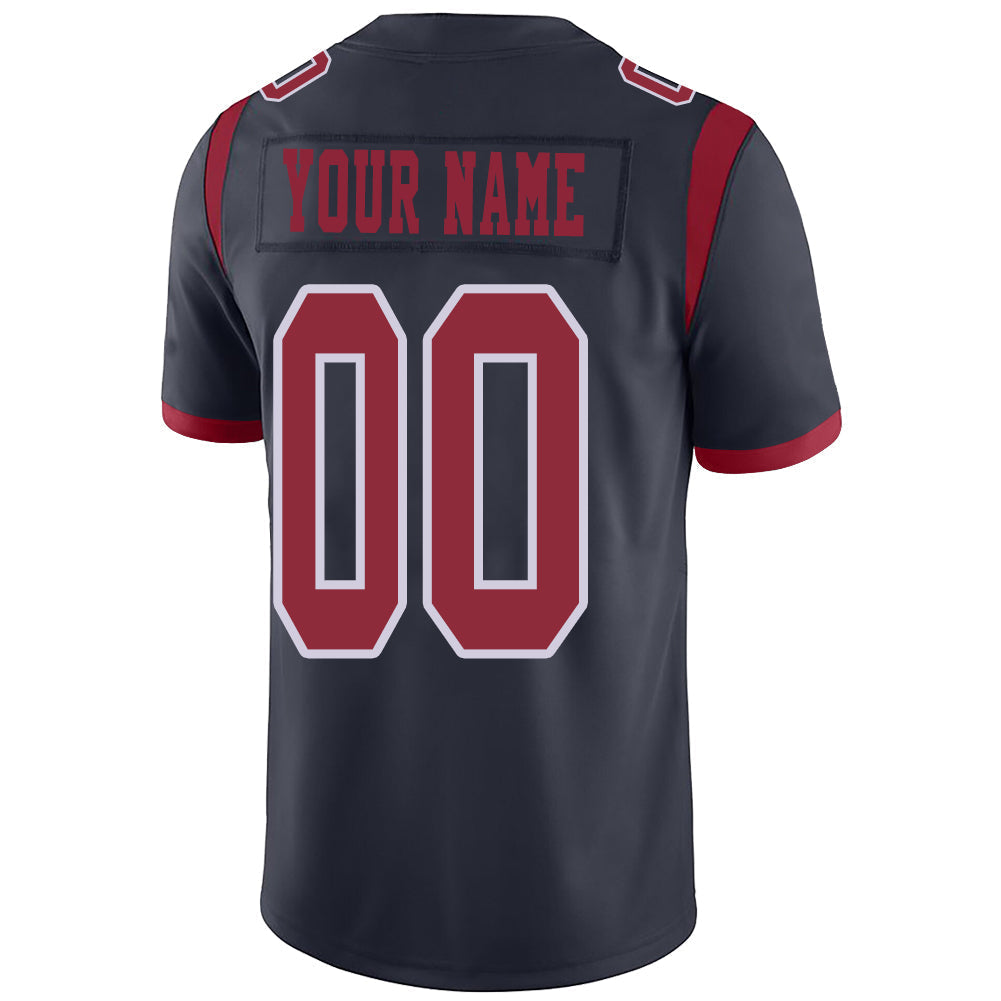 Custom navy football jersey back view | GameDay Jerseys