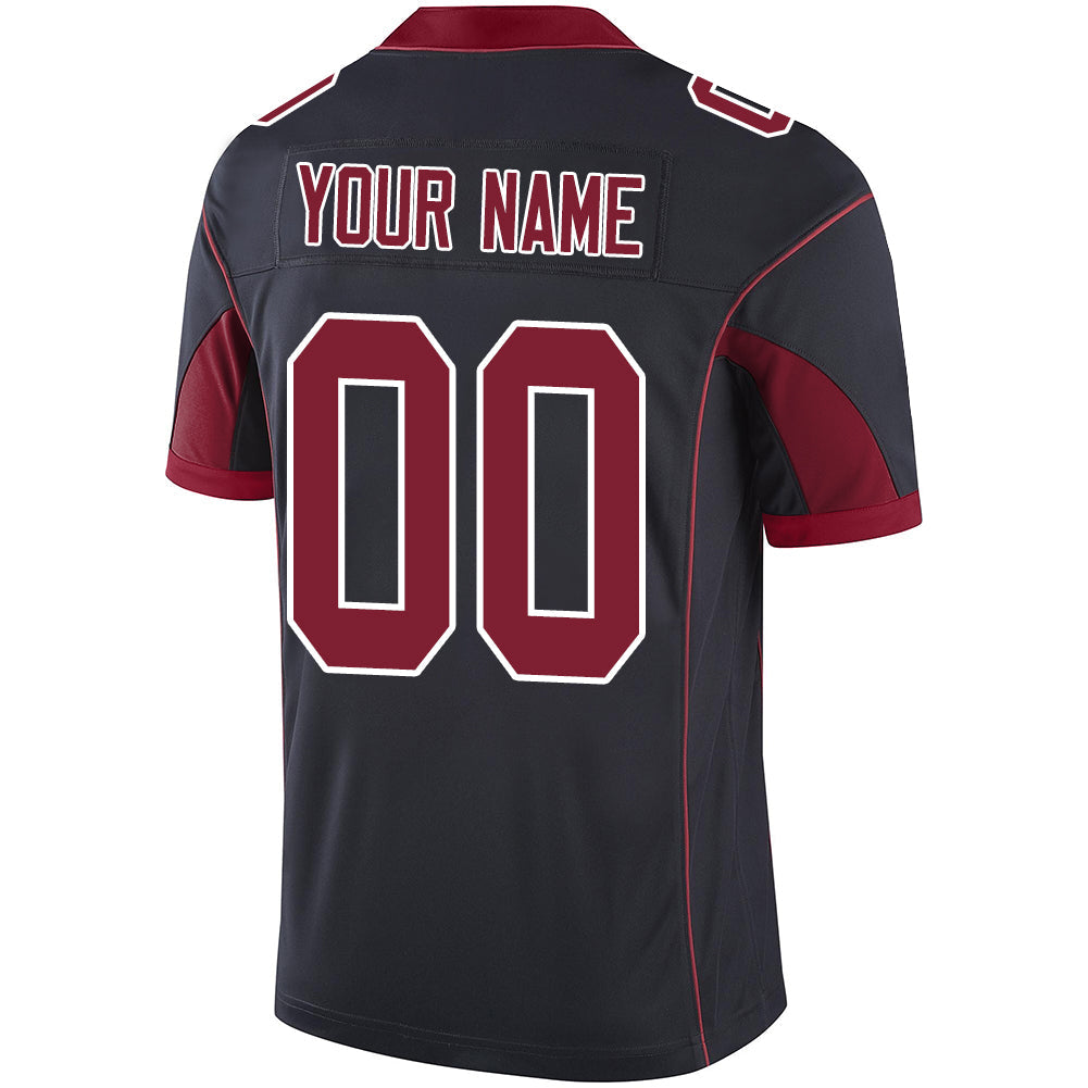 Custom black football jersey back view | GameDay Jerseys