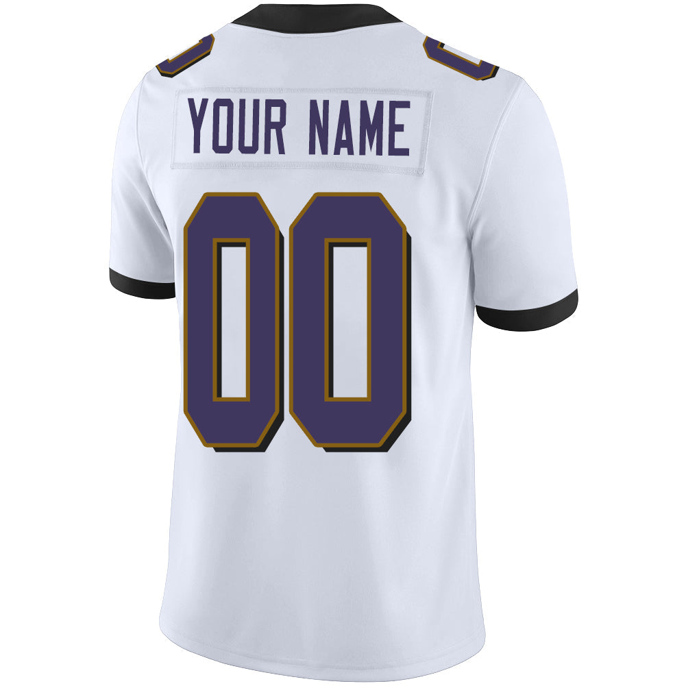 Custom white football jersey back view | GameDay Jerseys