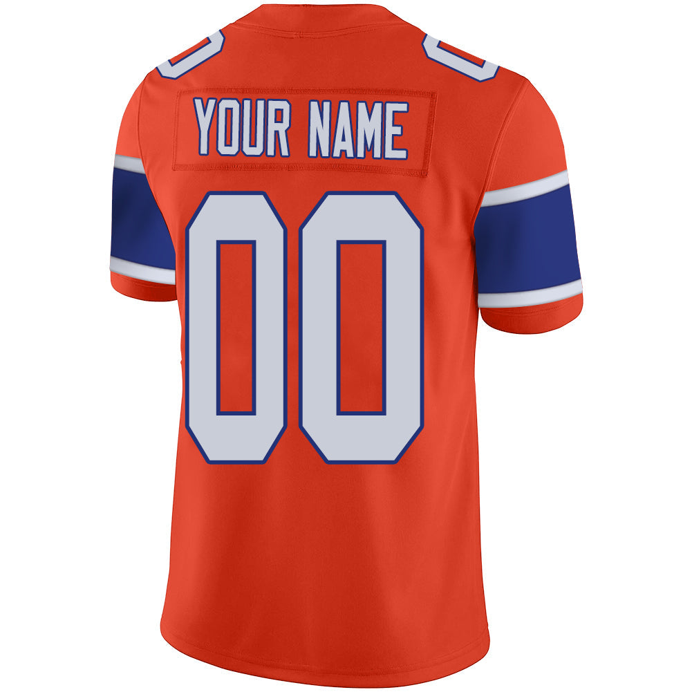 Custom orange football jersey back view | GameDay Jerseys