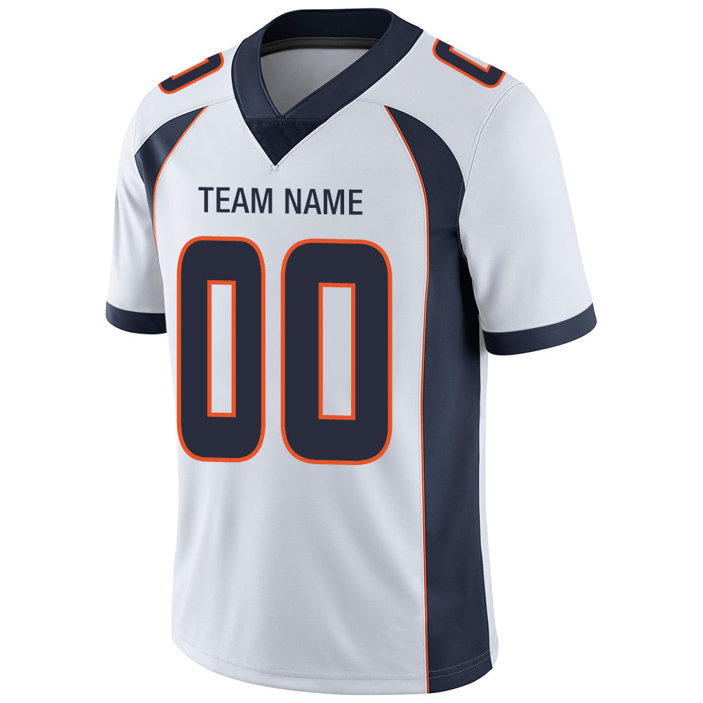 Custom white football jersey detail | GameDay Jerseys