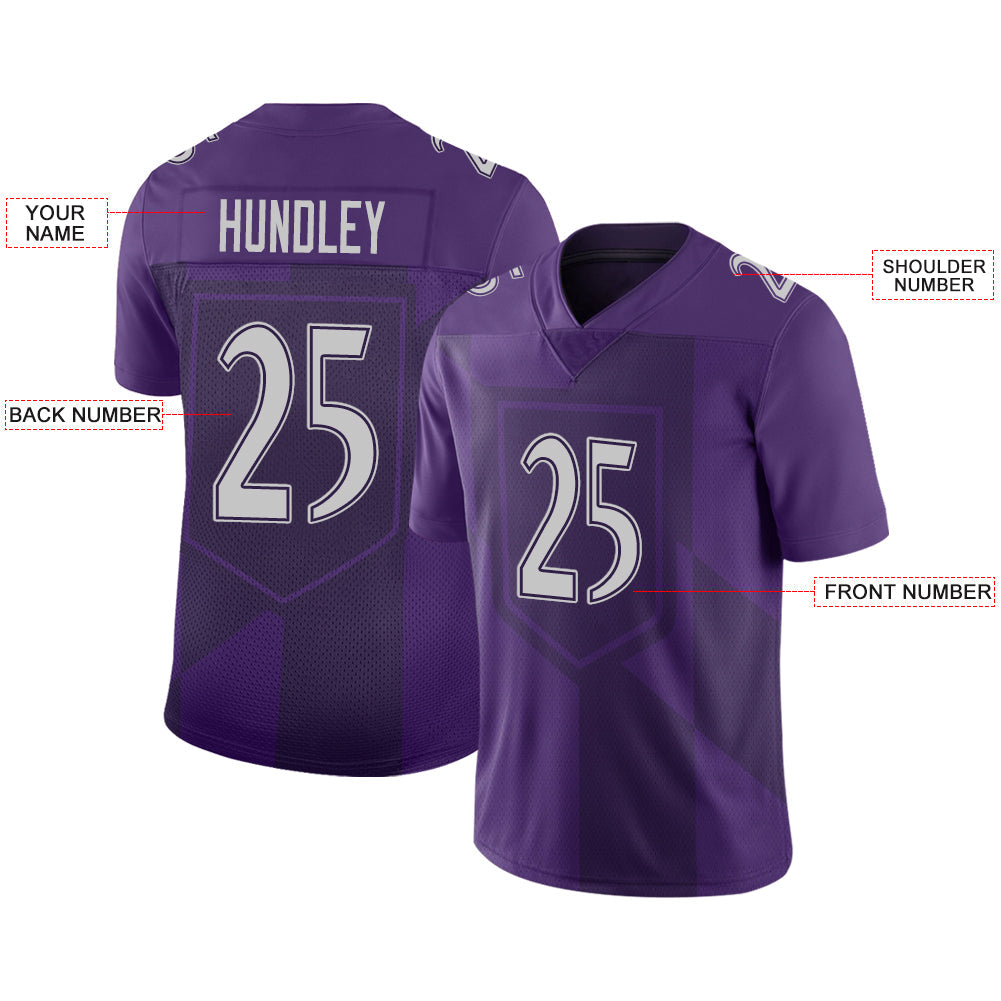 Custom purple football jersey front view | GameDay Jerseys