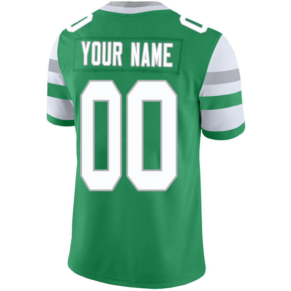 Custom green football jersey back view | GameDay Jerseys