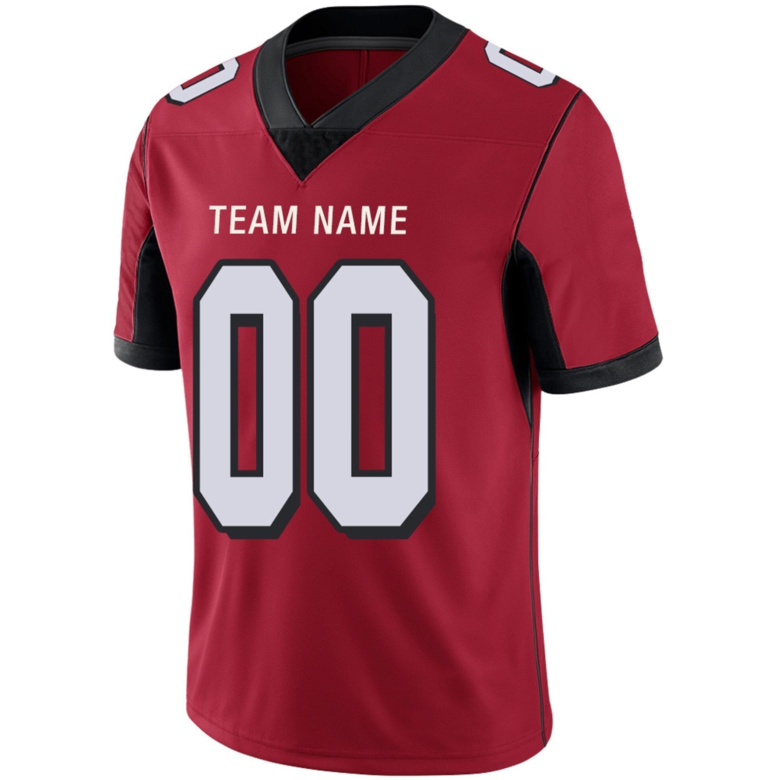 Custom red football jersey side view | GameDay Jerseys