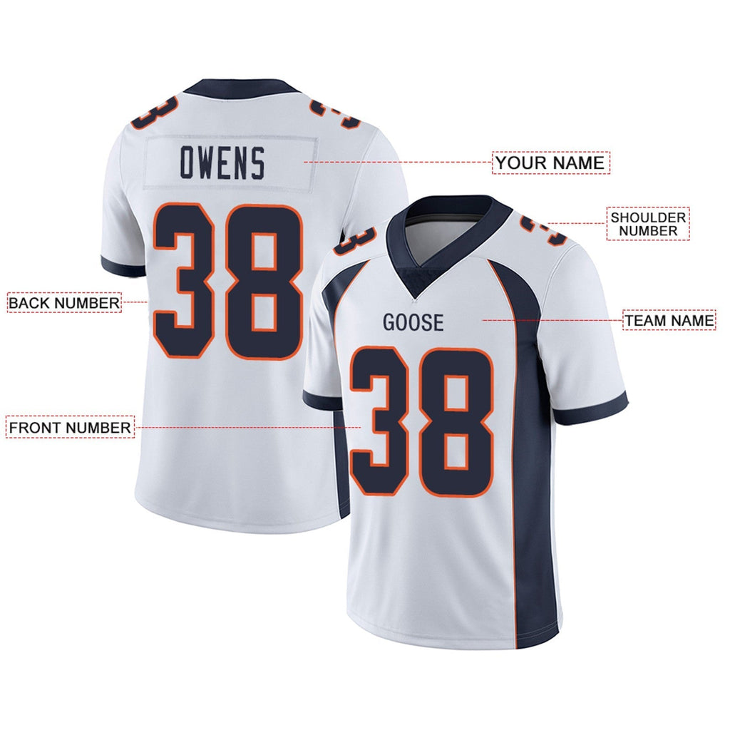 Custom orange football jersey full view | GameDay Jerseys