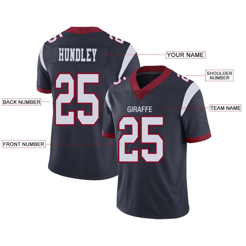Custom black football jersey front view | GameDay Jerseys