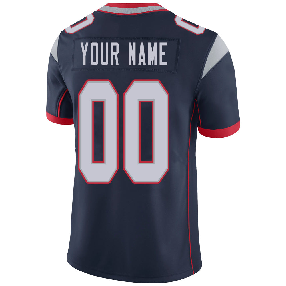Custom navy football jersey back view | GameDay Jerseys