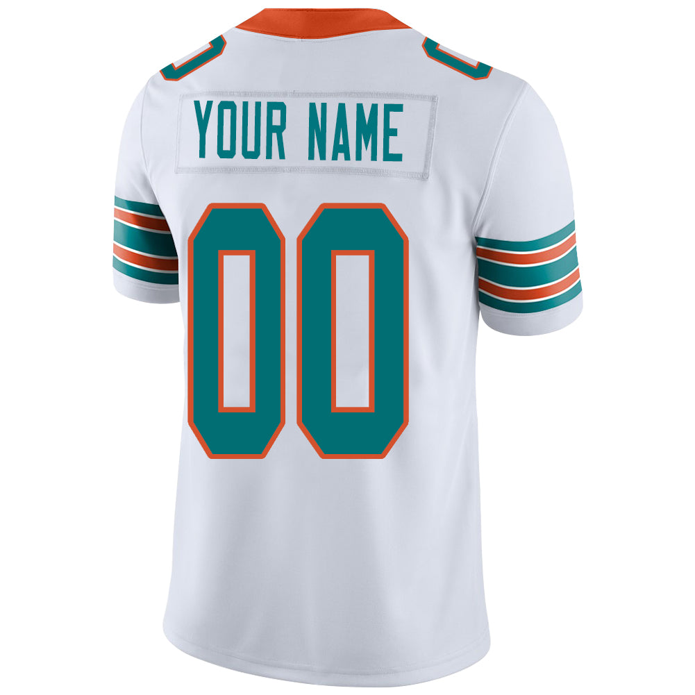 Custom white football jersey back view | GameDay Jerseys