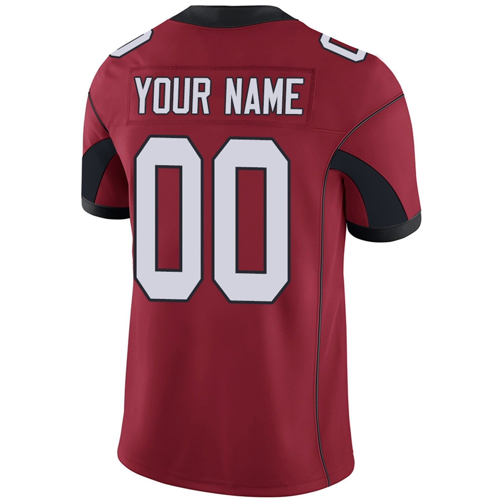 Custom red football jersey side view | GameDay Jerseys