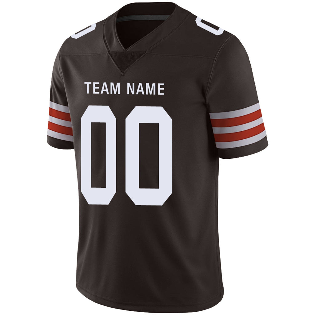 Custom brown football jersey close up | GameDay Jerseys