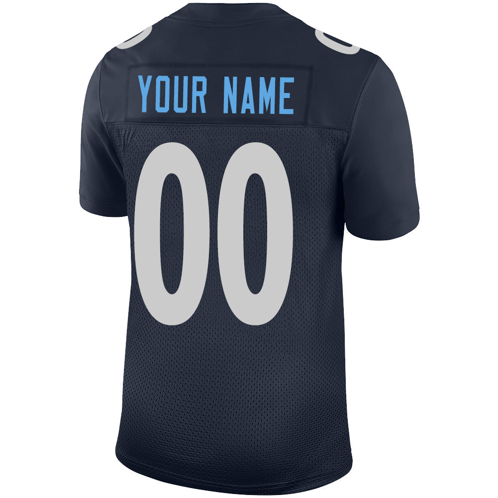Custom navy football jersey back view | GameDay Jerseys