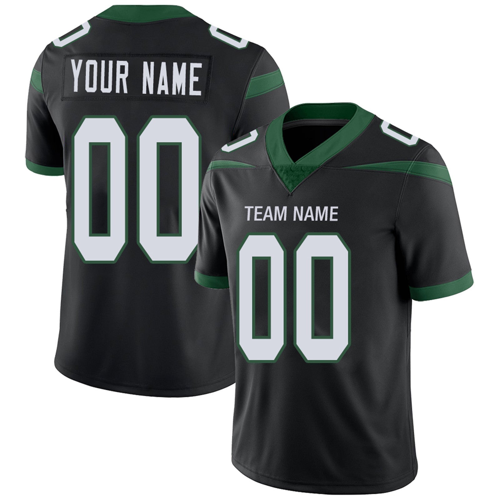 Custom green football jersey back view | GameDay Jerseys