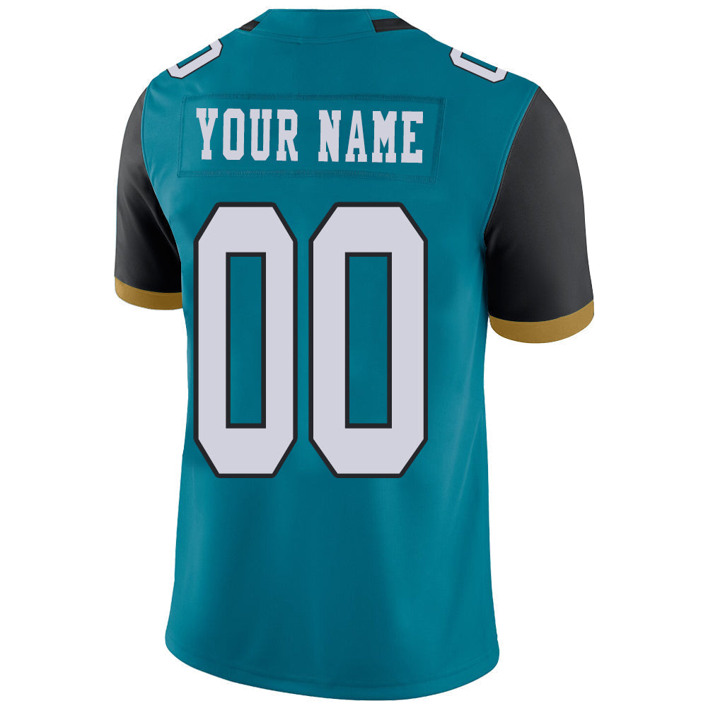 Custom teal football jersey back view | GameDay Jerseys