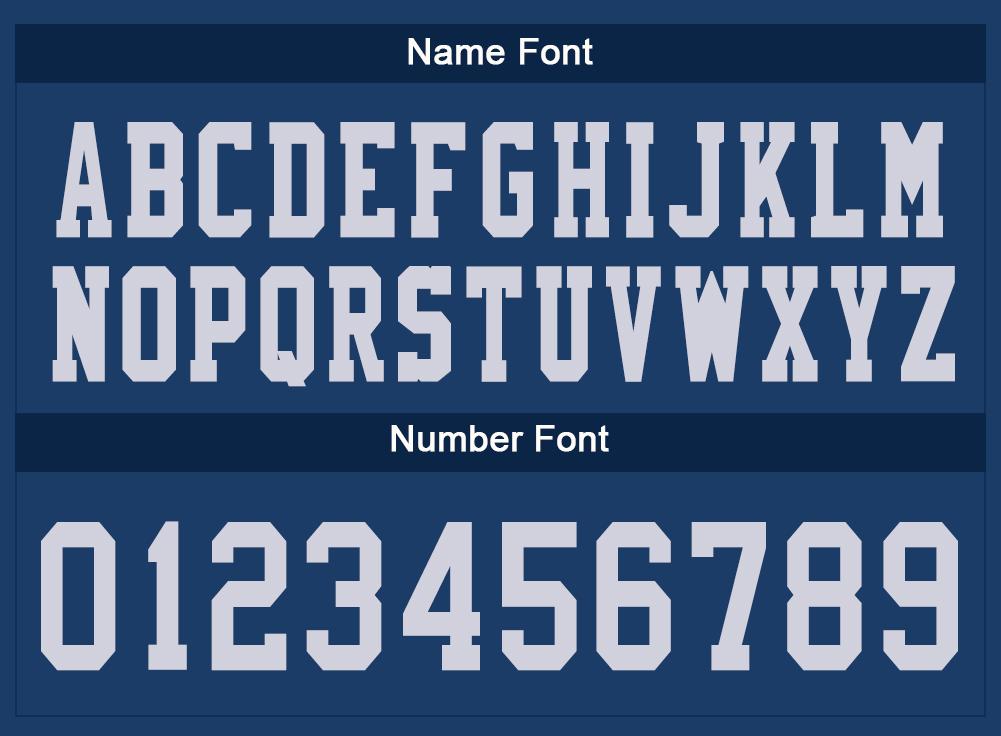 Custom blue football jersey full view | GameDay Jerseys