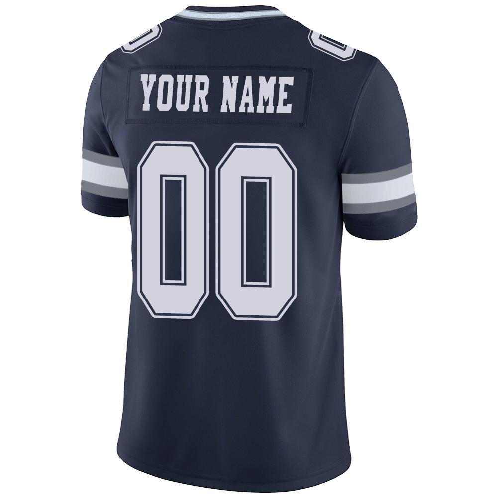 Custom navy football jersey back view | GameDay Jerseys