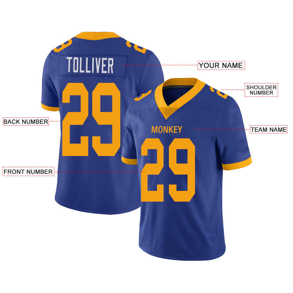 Custom powder football jersey front view | GameDay Jerseys