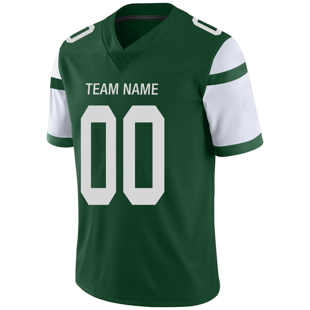Custom green football jersey detail | GameDay Jerseys