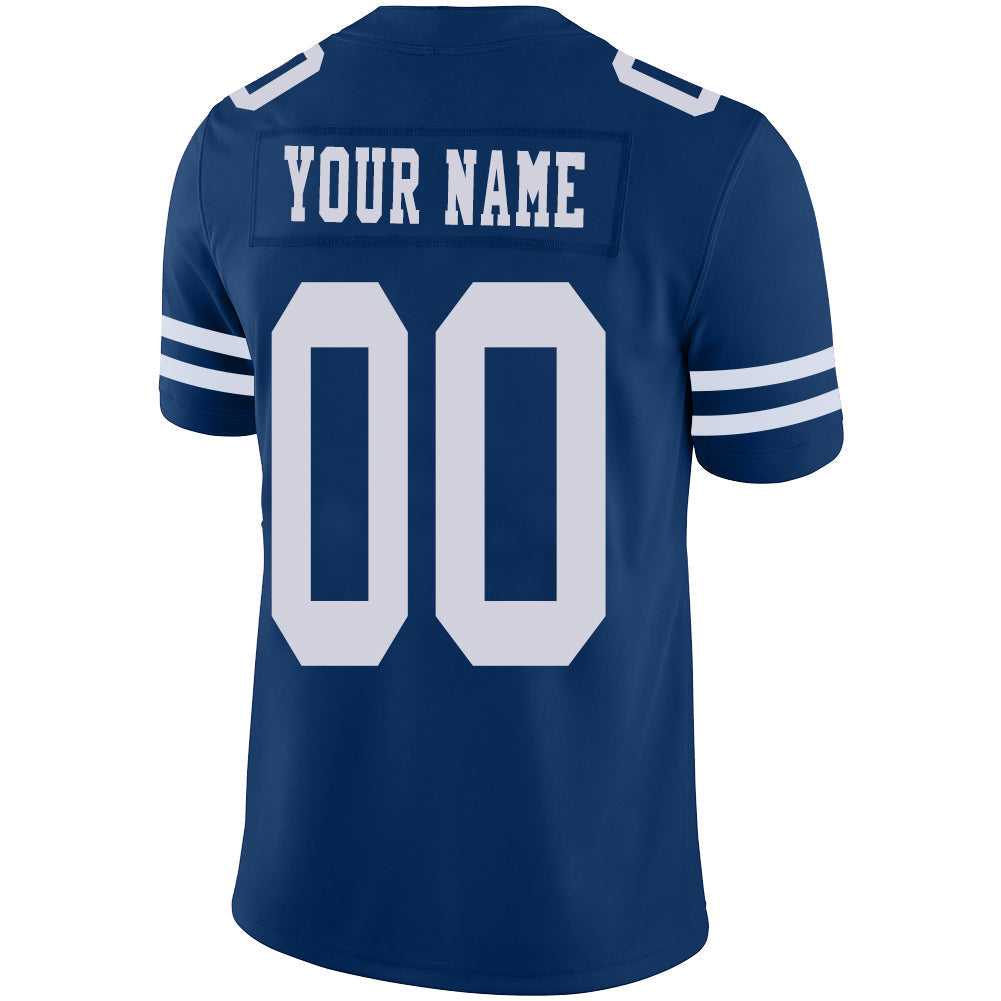 Custom blue football jersey back view | GameDay Jerseys