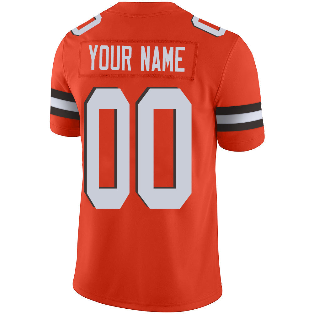 Custom orange football jersey front view | GameDay Jerseys