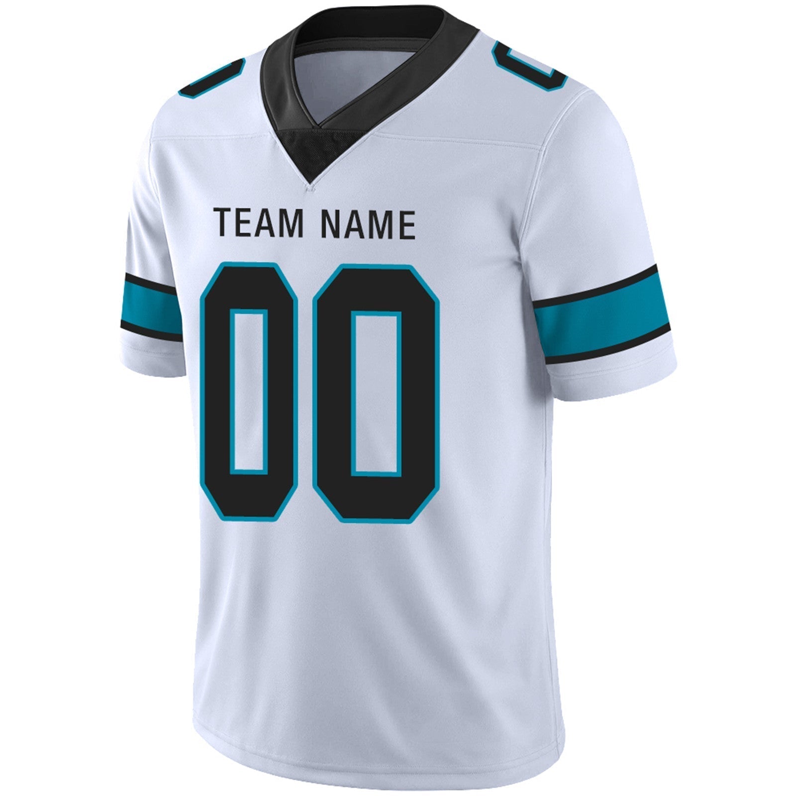 Custom blue football jersey angle view | GameDay Jerseys