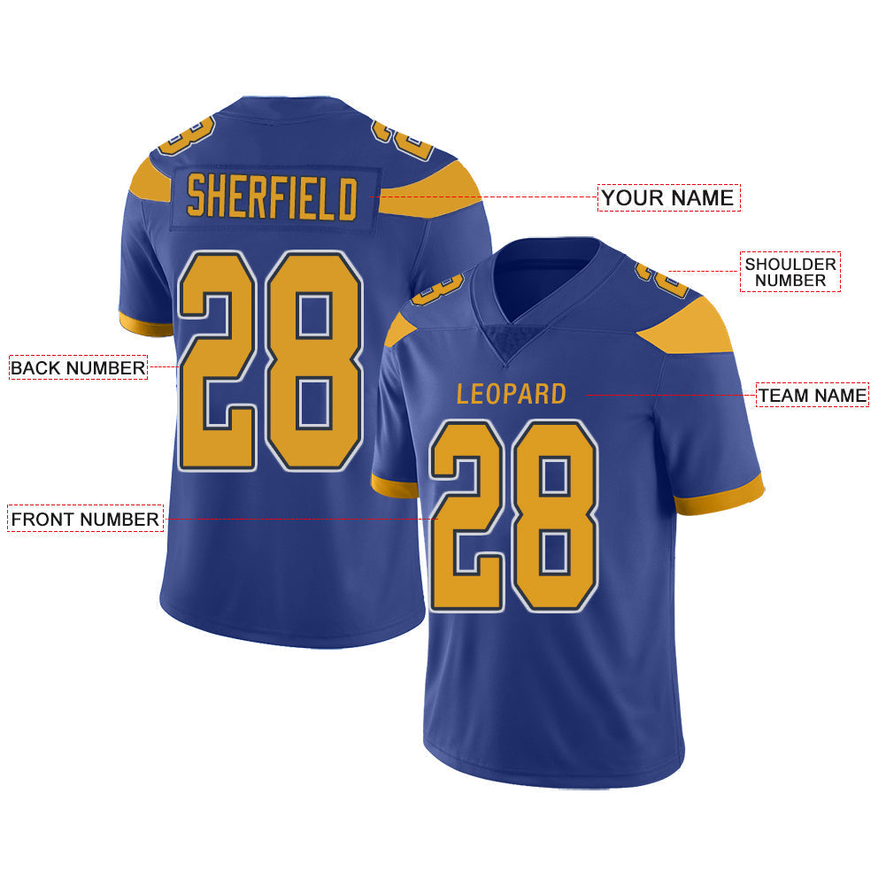 Custom powder football jersey front view | GameDay Jerseys