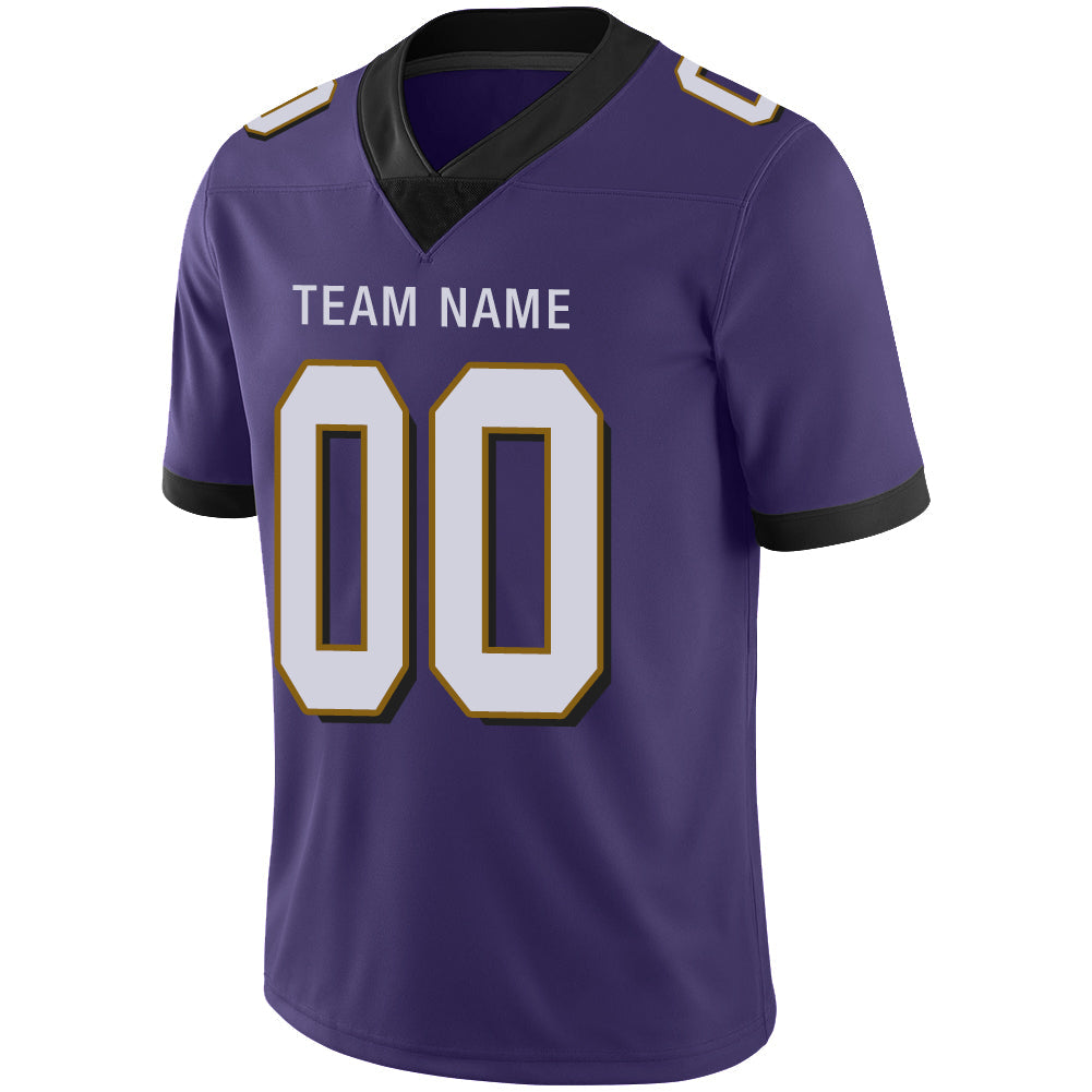 Custom purple football jersey detail | GameDay Jerseys