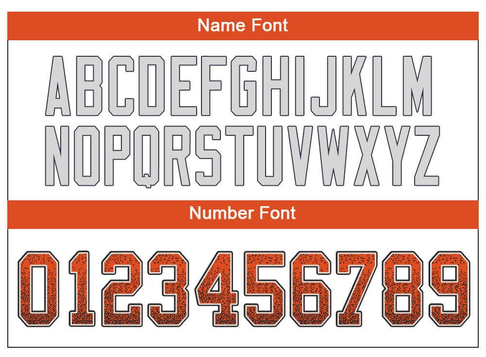Custom orange football jersey detail | GameDay Jerseys