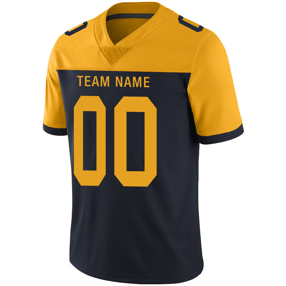 Custom navy football jersey detail | GameDay Jerseys