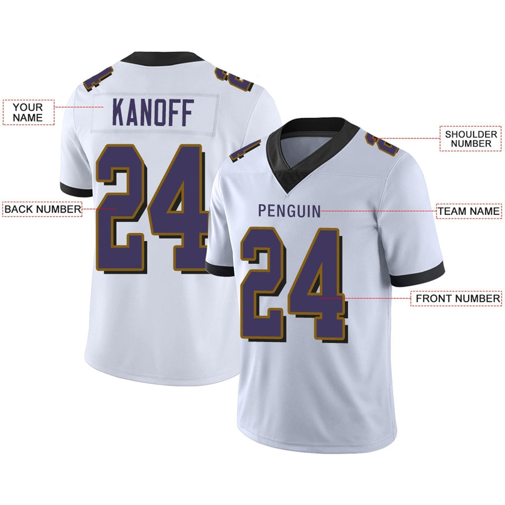 Custom purple football jersey styled | GameDay Jerseys