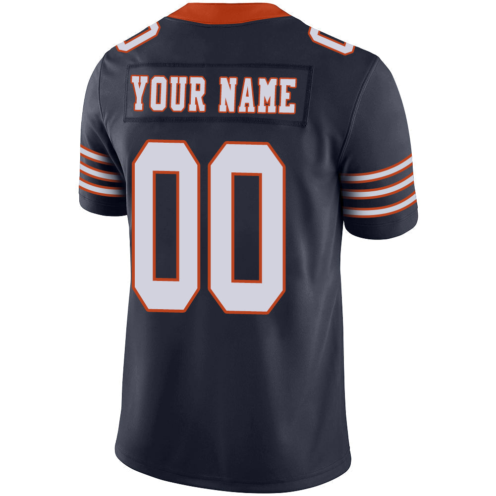 Custom navy football jersey back view | GameDay Jerseys