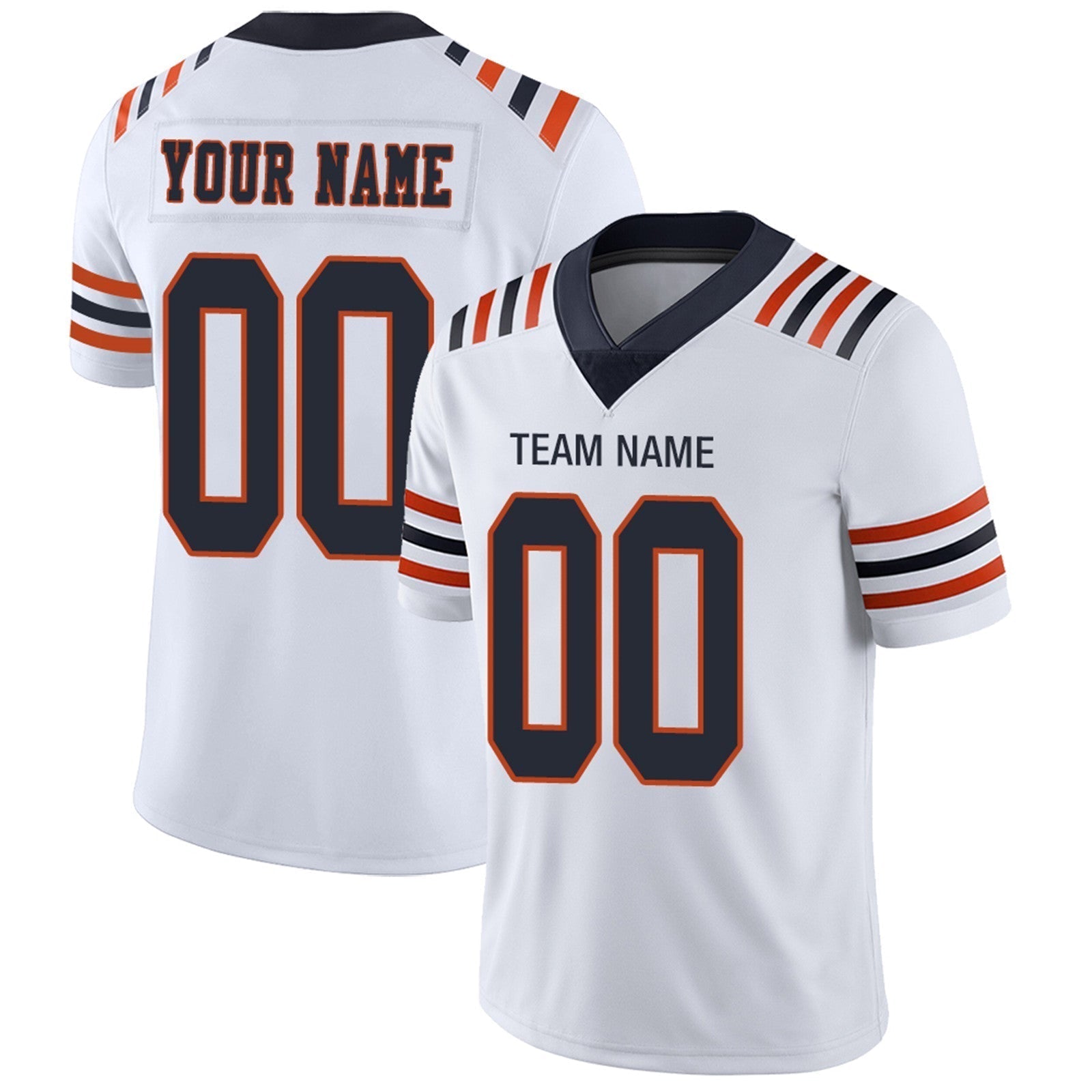 Custom navy football jersey back view | GameDay Jerseys