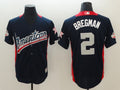 Custom Fan-Made Alex Bregman Run Derby Style #2 Navy 2018 All-Star Edition Baseball Jersey