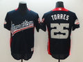 Custom Fan-Made Gleyber Torres Run Derby Style #25 Navy 2018 All-Star Edition Baseball Jersey