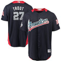 Custom Fan-Made Mike Trout Run Derby Style #27 Navy 2018 All-Star Edition Baseball Jersey