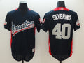 Custom Fan-Made Luis Severino Run Derby Style #40 Navy 2018 All-Star Edition Baseball Jersey