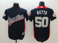 Custom Fan-Made Mookie Betts Run Derby Style #50 Navy 2018 All-Star Edition Baseball Jersey