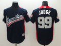 Custom Fan-Made Aaron Judge Run Derby Style #99 Navy 2018 All-Star Edition Baseball Jersey