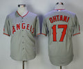 Custom Fan-Made Shohei Ohtani Los Angeles Angels #17 Grey Baseball Jersey