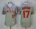 Custom Fan-Made Shohei Ohtani Los Angeles Angels #17 Grey Baseball Jersey
