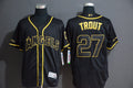 Custom Fan-Made Mike Trout Los Angeles Angels #27 Black Baseball Jersey