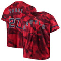 Custom Fan-Made Mike Trout Camo Los Angeles Angels #27 Red Baseball Jersey