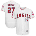Custom Fan-Made Mike Trout Los Angeles Angels #27 White Baseball Jersey