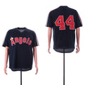 Custom Fan-Made Reggie Jackson BP Los Angeles Angels #44 Navy Baseball Jersey