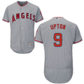 Custom Fan-Made Justin Upton Los Angeles Angels #9 Grey Baseball Jersey