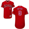 Custom Fan-Made Justin Upton Los Angeles Angels #9 Red Baseball Jersey