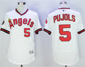 Custom Fan-Made Albert Pujols White Los Angeles Angels Baseball Jersey Los Angeles Angels White Baseball Jersey