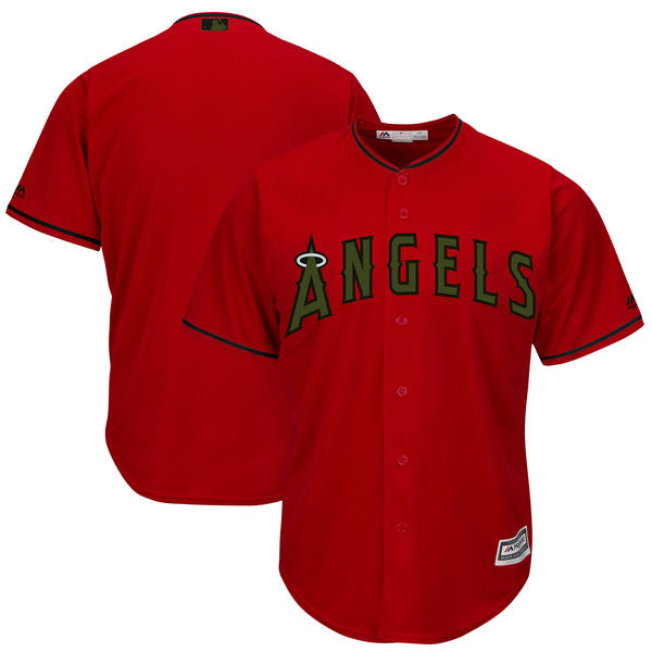 Custom Fan-Made Red 2018 Los Angeles Angels Baseball Jersey Los Angeles Angels Red 2018 Baseball Jersey